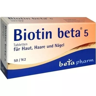 BIOTIN BETA 5 tabletter, 50 stk BIOTIN BETA 5 tabletter, 50 stk