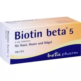 BIOTIN BETA 5 tabletter, 100 stk