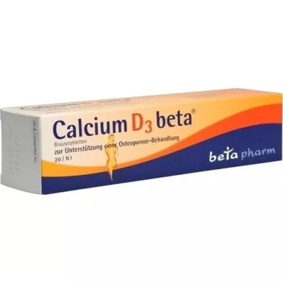 CALCIUM D3 beta brusetabletter, 20 tabletter CALCIUM D3 beta brusetabletter, 20 tabletter