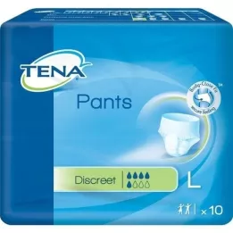 TENA PANTS Diskret L 95-125 cm engangsbukse, 10 stk