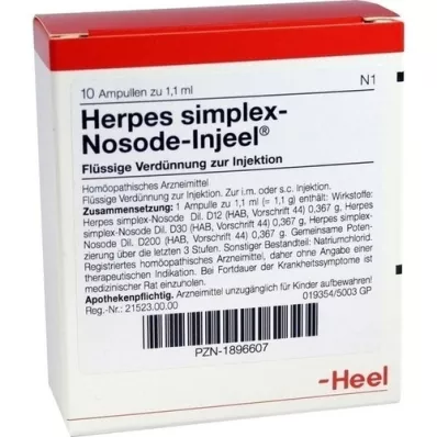 HERPES SIMPLEX Nosode Injeel ampuller, 10 stk HERPES SIMPLEX Nosode Injeel ampuller, 10 stk