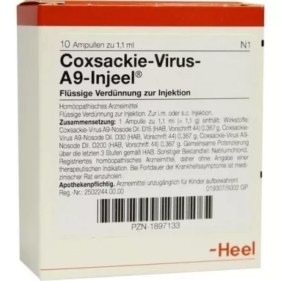 COXSACKIE-Virus A9 Injeel ampuller, 10 stk COXSACKIE-Virus A9 Injeel ampuller, 10 stk