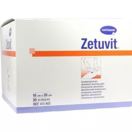 ZETUVIT Ikke-sterile absorberende kompresser 10x20 cm, 30 stk