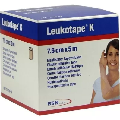 LEUKOTAPE Str 7,5 cm hudfarget, 1 stk LEUKOTAPE Str 7,5 cm hudfarget, 1 stk