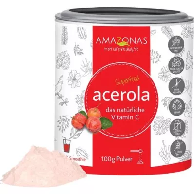 ACEROLA 100 % naturlig vitamin C-pulver, 100 g ACEROLA 100 % naturlig vitamin C-pulver, 100 g