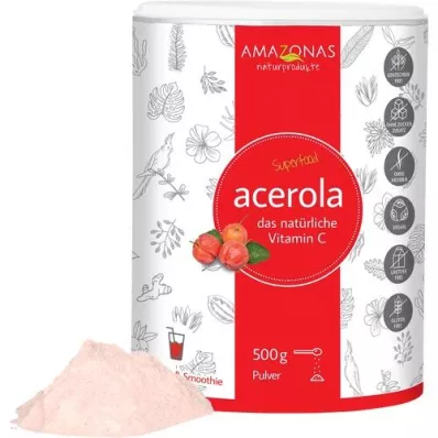 ACEROLA 100 % naturlig vitamin C-pulver, 500 g