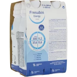 FRESUBIN ENERGY DRINK Nøytral drikkeflaske, 4X200 ml