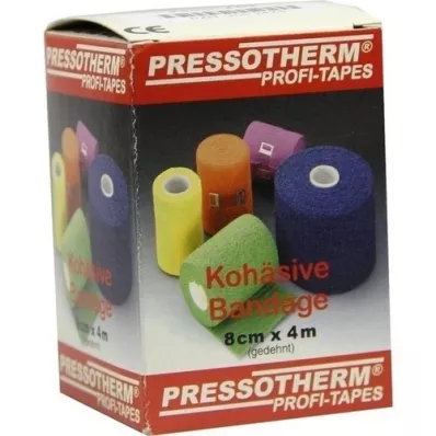 PRESSOTHERM Sammenhengende bandasje 8 cmx4 m rød, 1 stk