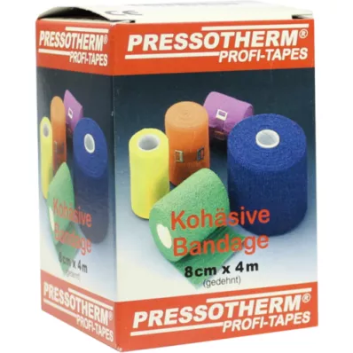 PRESSOTHERM Sammenhengende bandasje 8 cmx4 m gul, 1 stk PRESSOTHERM Sammenhengende bandasje 8 cmx4 m gul, 1 stk