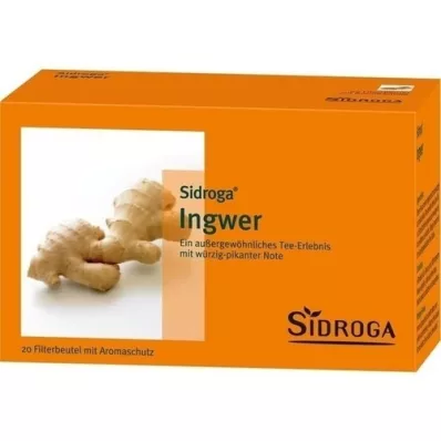SIDROGA Ingefær te-filterpose, 20X0,75 g SIDROGA Ingefær te-filterpose, 20X0,75 g
