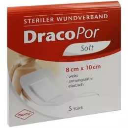 DRACOPOR Sårbandasje 8x10 cm steril, 5 stk