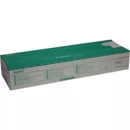 INJEKT Solo sprøyte 2 ml Luer-sentrisk PVC-fri, 100X2 ml