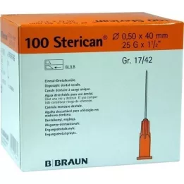 STERICAN Tannboks Luer 0,5x40 mm, 100 stk