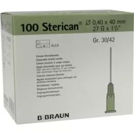 STERICAN Tannboks Luer 0,4x40 mm, 100 stk