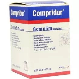 COMPRIDUR Kompresjonsbandasje 8 cmx5 m, 1 stk