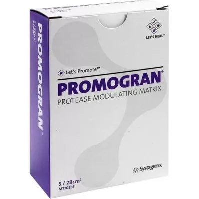 PROMOGRAN 28 sqcm sterile tamponader, 5 stk PROMOGRAN 28 sqcm sterile tamponader, 5 stk