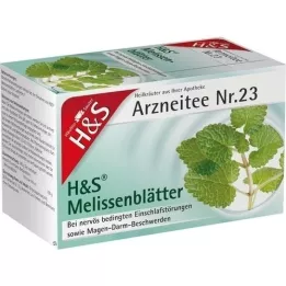 H&amp;S Filterpose med sitronmelisseblader, 20X1,5 g