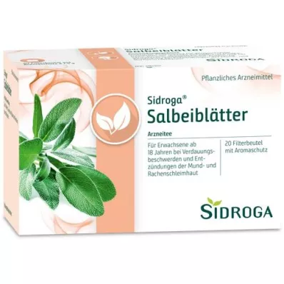 SIDROGA Tefilterposer av salvieblader, 20X1,5 g