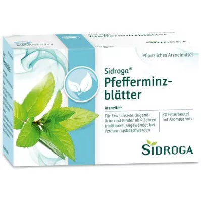 SIDROGA Tefilterposer med peppermynteblader, 20X1,5 g SIDROGA Tefilterposer med peppermynteblader, 20X1,5 g