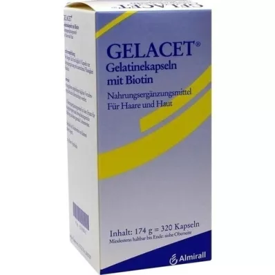 GELACET Gelatinkapsler med biotin, 320 stk