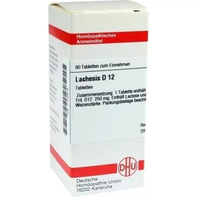 LACHESIS D 12 tabletter, 80 stk LACHESIS D 12 tabletter, 80 stk