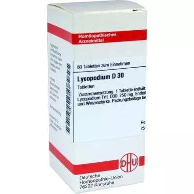 LYCOPODIUM D 30 tabletter, 80 stk