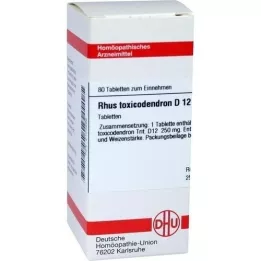 RHUS TOXICODENDRON D 12 tabletter, 80 stk
