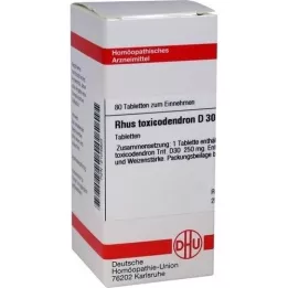 RHUS TOXICODENDRON D 30 tabletter, 80 stk