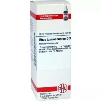 RHUS TOXICODENDRON D 30 Fortynning, 20 ml RHUS TOXICODENDRON D 30 Fortynning, 20 ml