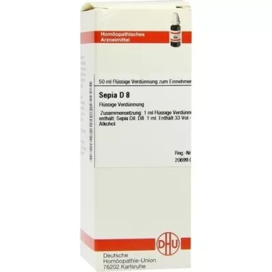 SEPIA D 8 Fortynning, 50 ml