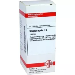 STAPHISAGRIA D 6 tabletter, 80 stk