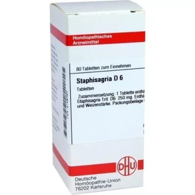 STAPHISAGRIA D 6 tabletter, 80 stk STAPHISAGRIA D 6 tabletter, 80 stk