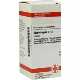 STAPHISAGRIA D 12 tabletter, 80 stk
