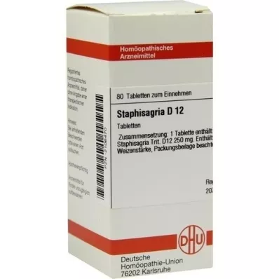 STAPHISAGRIA D 12 tabletter, 80 stk STAPHISAGRIA D 12 tabletter, 80 stk
