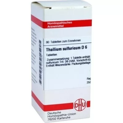 THALLIUM SULFURICUM D 6 tabletter, 80 stk THALLIUM SULFURICUM D 6 tabletter, 80 stk