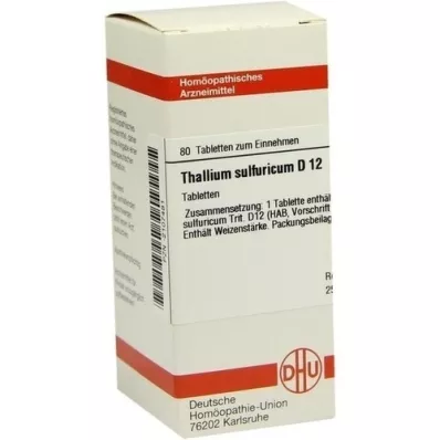 THALLIUM SULFURICUM D 12 tabletter, 80 stk THALLIUM SULFURICUM D 12 tabletter, 80 stk