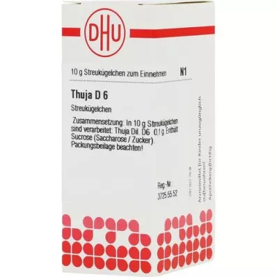 THUJA D 6 kuler, 10 g THUJA D 6 kuler, 10 g