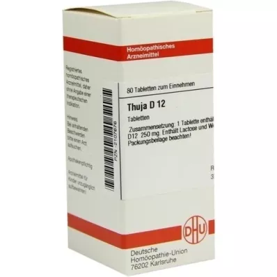 THUJA D 12 tabletter, 80 stk