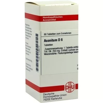 ACONITUM D 6 tabletter, 80 stk ACONITUM D 6 tabletter, 80 stk