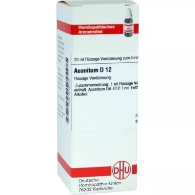ACONITUM D 12 Fortynning, 20 ml ACONITUM D 12 Fortynning, 20 ml
