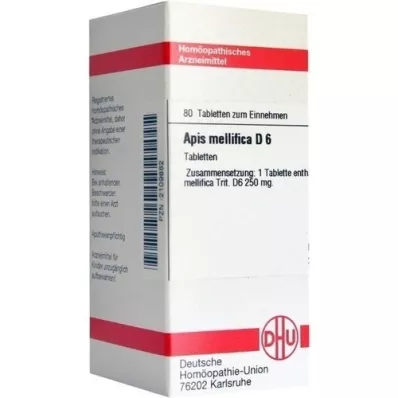 APIS MELLIFICA D 6 tabletter, 80 stk APIS MELLIFICA D 6 tabletter, 80 stk