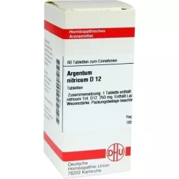 ARGENTUM NITRICUM D 12 tabletter, 80 stk