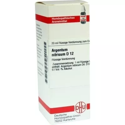 ARGENTUM NITRICUM D 12 Fortynning, 20 ml ARGENTUM NITRICUM D 12 Fortynning, 20 ml