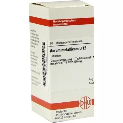 AURUM METALLICUM D 12 tabletter, 80 stk