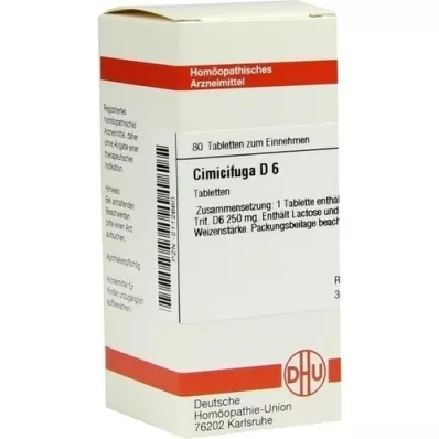 CIMICIFUGA D 6 tabletter, 80 stk