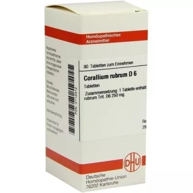 CORALLIUM RUBRUM D 6 tabletter, 80 stk