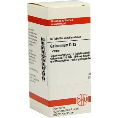 GELSEMIUM D 12 tabletter, 80 stk GELSEMIUM D 12 tabletter, 80 stk