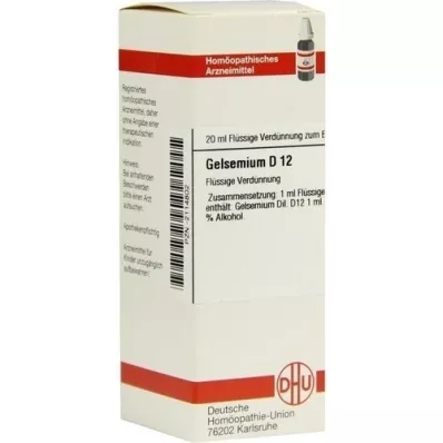 GELSEMIUM D 12 Fortynning, 20 ml