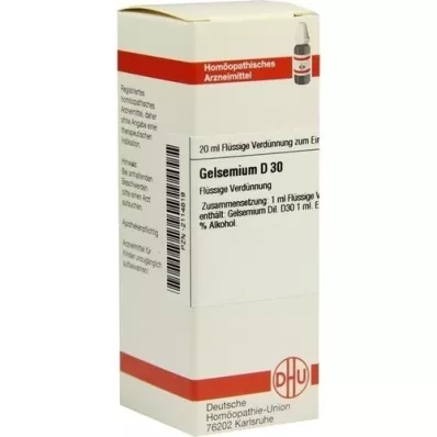 GELSEMIUM D 30 Fortynning, 20 ml GELSEMIUM D 30 Fortynning, 20 ml