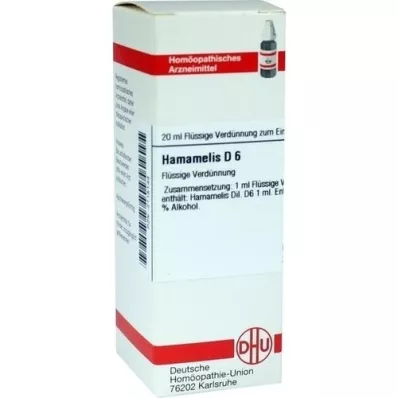 HAMAMELIS D6 Fortynning, 20 ml